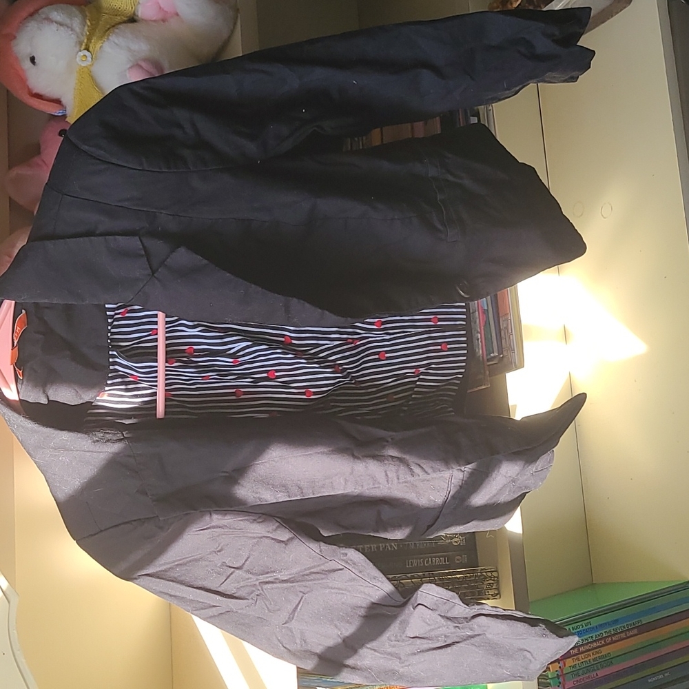 Cropped light jacket/casual blazer black